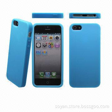 Silicone Case for iPhone 5, Comes in Popular Colors, w/ Silk Printing, Customized Designs Welcomed